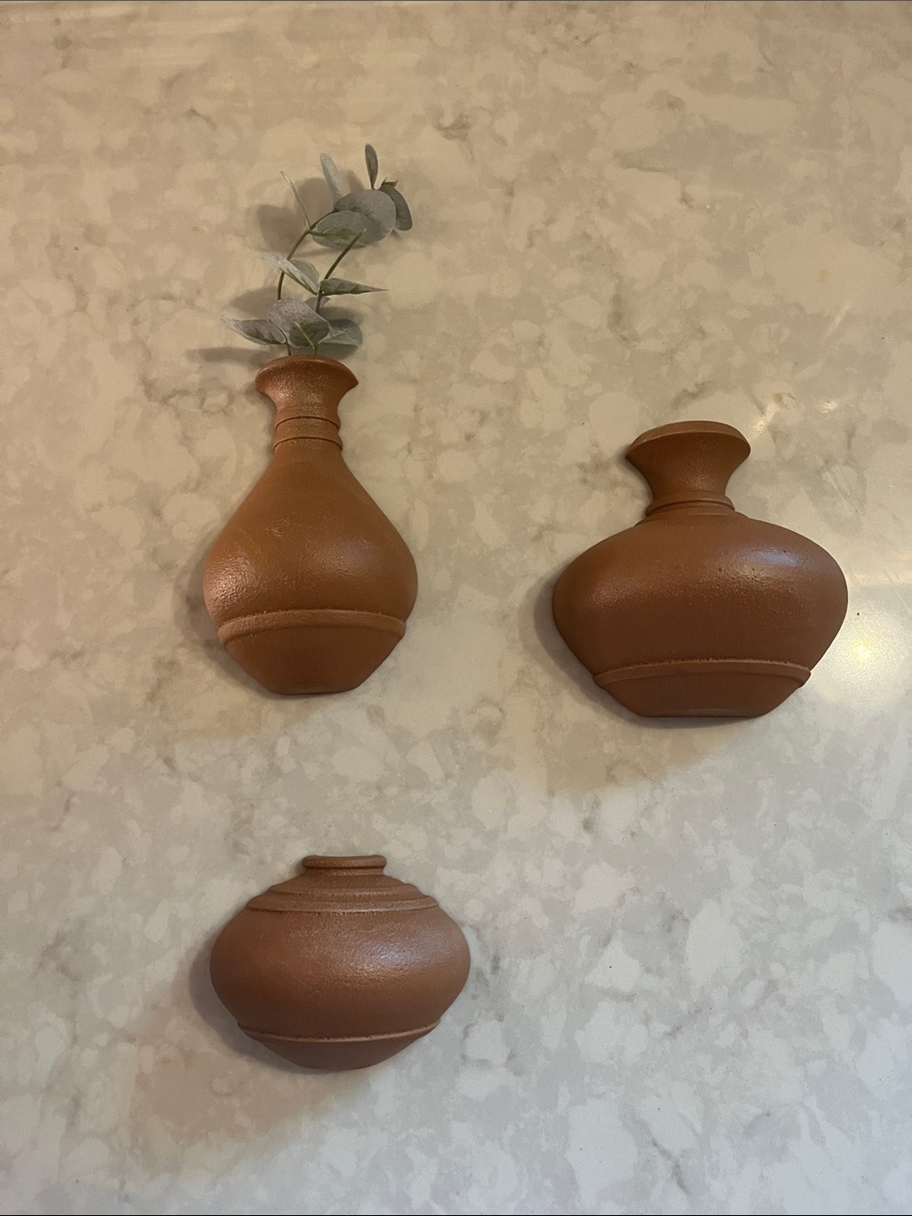 Home Interiors Homeco 3 wall vases/decor add flowers.  Ready to hang